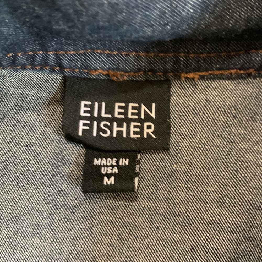 Eileen Fisher Lightweight Blue Denim Snap Front Jacket in Women's SZ M - Picture 9 of 16
